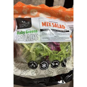 (READY TO EAT) *PREWASHED* Livewell Mixed Salad 250G
